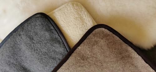 Provellus ECHTE MERINOWOLLE Decke TAGESDECKE BETTDECKE BETTÜBERWURF Schurwolle ECHTHAAR (Creme Natur, 80 cm x 200 xm) von Provellus