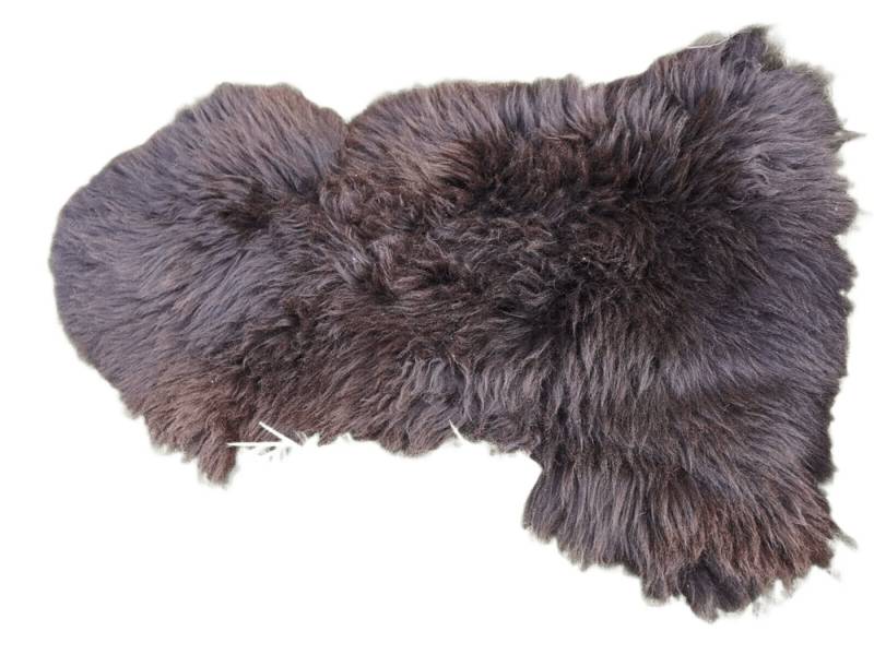 Provellus Fellteppich Echte Öko Schaffelle Lammfell Fell Braun Bis 140cm 2.Wahl Schnäppchen, 30x30cm eckig von Provellus
