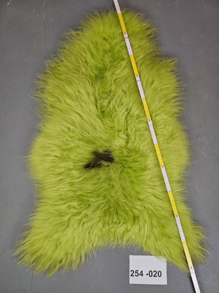 Provellus Fellteppich Gefärbtes Öko Schaffell Applegrün – Unikat 254-020 von Provellus