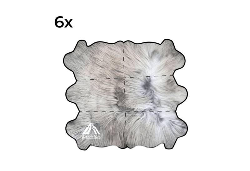 Provellus Fellteppich Sechs 6x Schaffelle vernäht Schaffell Teppich Lammfell Decke von Provellus