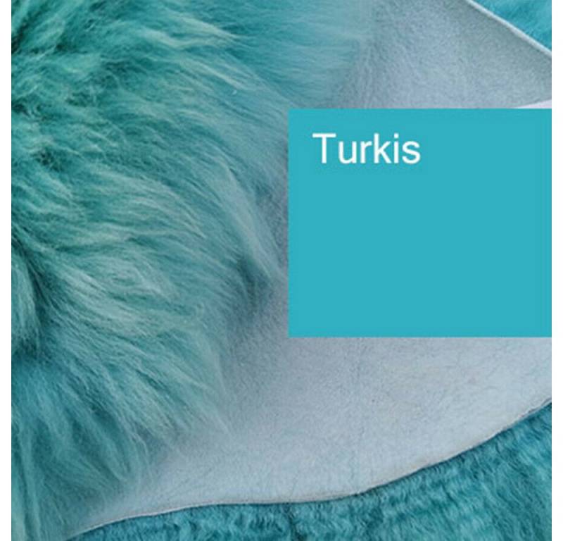 Provellus Fellteppich Öko Lammfell Schaffell Felle Türkis Hellblau Echtes Fell L-XL, 80cm - 100cm Provellus Fellteppich Öko Lammfell Schaffell Felle Türkis Hellblau Echtes Fell L-XL, 80cm - 100cm von Provellus