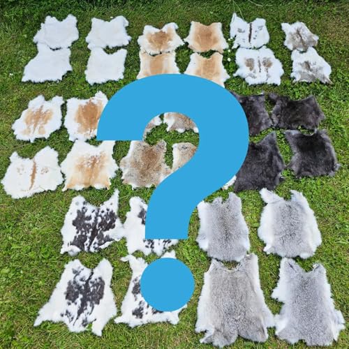 Provellus Kaninchen Felle Kaninchenfell viele Natur Farben TOP Gerbung (Farbe ist Mir egal, 10 Stück 2.Wahl) von Provellus