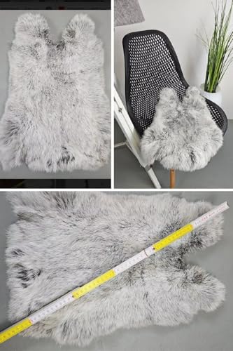 Provellus Premium XXL Kaninchenfell Kaninchen Fell Kanin Rasse (4. Weiß Grannen) von Provellus