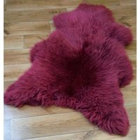Top Öko Lammfell Schaffell Fell Bordeaux Rot Neu L - Xxl von Provellus