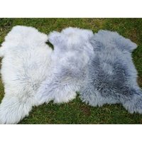 Top Öko Lammfell Schaffell Felle Hellgrau Blaugrau Dunkel Grau Töne Neu L - Xxl von Provellus