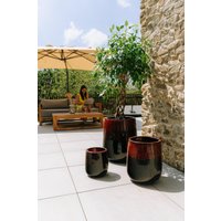 Handmade Keramik Blumentopf Terracotta - Ø 23/30/42 cm, H 23/35/49 cm | Black-Red Handmade Keramik Blumentopf Terracotta - Ø 23/30/42 cm, H 23/35/49 cm | Black-Red von Provencelia