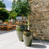 Keramik-Blumentopf Bacchus Tropengrün | Handgefertigt Frostbeständig Ø 50 cm × H 68 Keramik-Blumentopf Bacchus Tropengrün | Handgefertigt Frostbeständig Ø 50 cm × H 68 von Provencelia