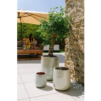 Keramik Blumentopf Terracotta - Diane Perle | Handgefertigt Frostbeständig Ø 30 cm × H 35 von Provencelia