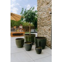 Keramik Blumentopf Terracotta - Lancelot Tropengrün | Handgefertigt Frostbeständig Ø 29 cm × H 26 Keramik Blumentopf Terracotta - Lancelot Tropengrün | Handgefertigt Frostbeständig Ø 29 cm × H 26 von Provencelia