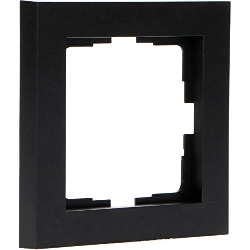 Abdeckrahmen 1-fach für USB-Steckdose schwarz matt von Proventa