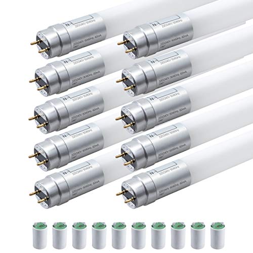 LED-Röhre 90cm 10er-Pack 11,5W 1.700 Lumen kaltweiß 6.500K G13 mit Starter für KVG/VVG von Proventa