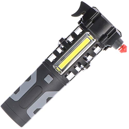 LED-Universalleuchte 3W 3-in-1 Taschenlampe Rettungshammer Gurtschneider Magnetfuß Halterung Batteriebetrieben von Proventa