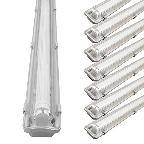 Proventa® EasyBudget LED-Feuchtraumleuchte 60cm 9W 1x Röhre neutralweiss - 8x Sparset von Proventa