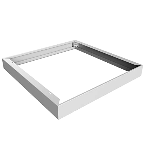 proventa® Einbaurahmen für LED-Panel 62 x 62 cm,weiß, 70 mm Höhe, Aluminium, zur Aufputzmontage von Standard und Backlit LED-Panels an Decke oder Wand von Proventa