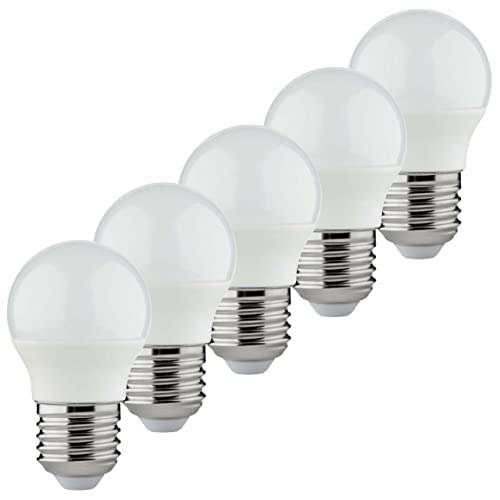 Proventa® LED Kugel E27 5W neutralweiß Kunststoff matt 5er Sparpack von Proventa