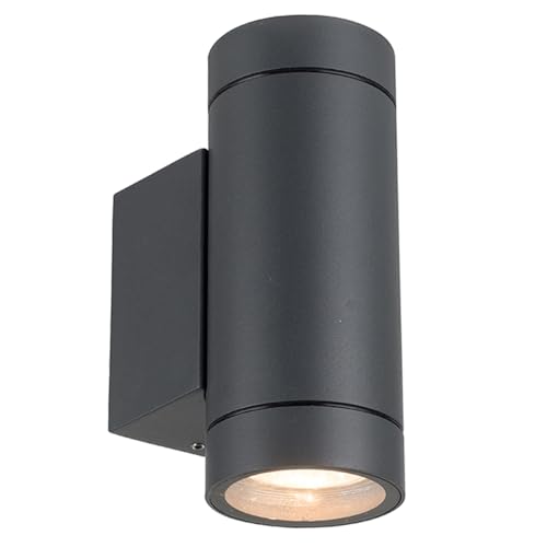 Proventa Außen-Wandleuchte anthrazit 2x GU10 IP44 für LED und Halogen bis 35W Proventa Außen-Wandleuchte anthrazit 2x GU10 IP44 für LED und Halogen bis 35W von Proventa