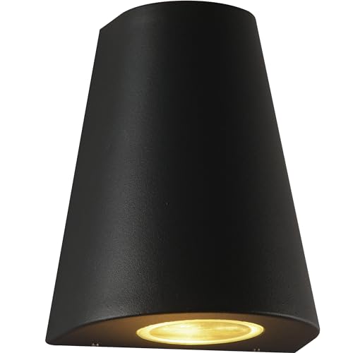 Proventa Außen-Wandleuchte schwarz 2x GU10 IP44 für LED und Halogen bis 35W von Proventa