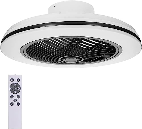 Proventa Deckenventilator mit Beleuchtung 45W - Ø 51cm, dimmbare LED Deckenleuchte mit Ventilator, warm- bis neutralweißes Licht, energiesparender Sommer- & Wintermodus, inkl. Fernbedienung von Proventa