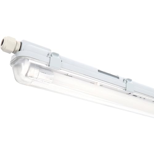 Proventa Feuchtraumleuchte mit LED-Röhre 60 cm 7,5W neutralweiß IP65 G13 von Proventa