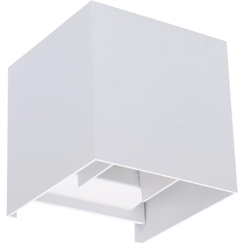 Proventa LED Außen-Wandleuchte weiß 6 Watt warmweiß IP65 Up-Down von Proventa