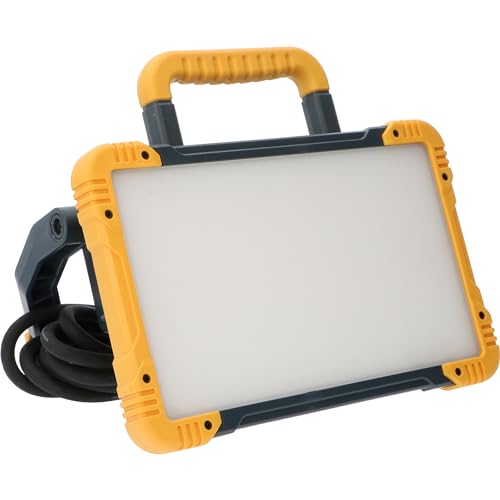 Proventa LED-Baustrahler mit Steckdose 30W kaltweiß IK08 5m Zuleitung IP54 von Proventa