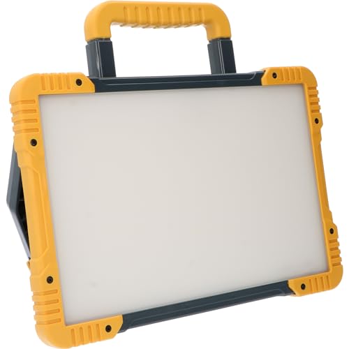 Proventa LED-Baustrahler mit zwei Steckdosen 40W kaltweiß IK08 5m Zuleitung IP54 von Proventa