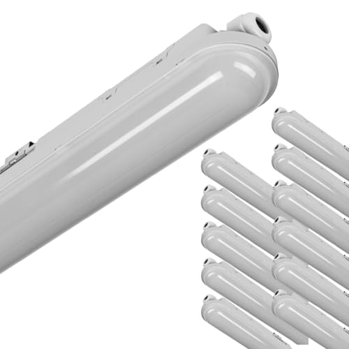 Proventa LED Feuchtraumleuchte 120 cm IP65 neutralweiß 18W 2.500 Lumen 12-Pack Proventa LED Feuchtraumleuchte 120 cm IP65 neutralweiß 18W 2.500 Lumen 12-Pack von Proventa