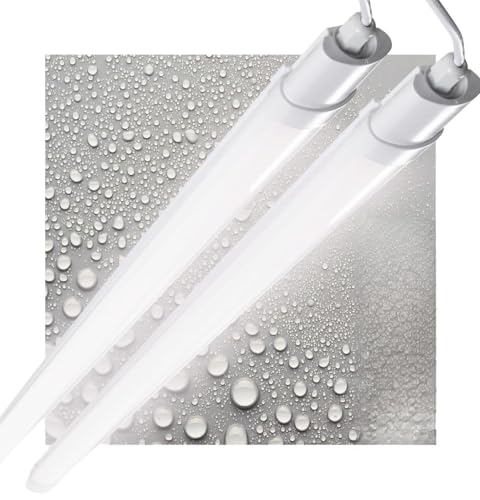 Proventa Feuchtraumleuchte LED 120cm 2-Pack IP65 18W 1900lm 4000K Neutralweiß - werkstattlampe, garagenlampe, kellerlampe, neonröhre, leuchtstoffröhre, kellerleuchte [Energieklasse F] von Proventa