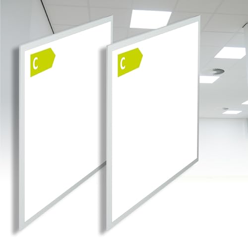 Proventa LED-Panel 25W 4250lm 62 x 62 cm neutralweiß Deckenpanel Rasterleuchte Sparpack 2 Stück von Proventa