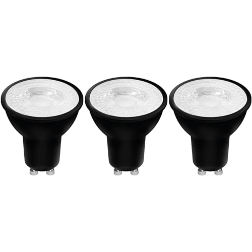 Proventa LED Spot GU10 4,0W warmweiß Klar matt schwarz MR16 3-Pack von Proventa