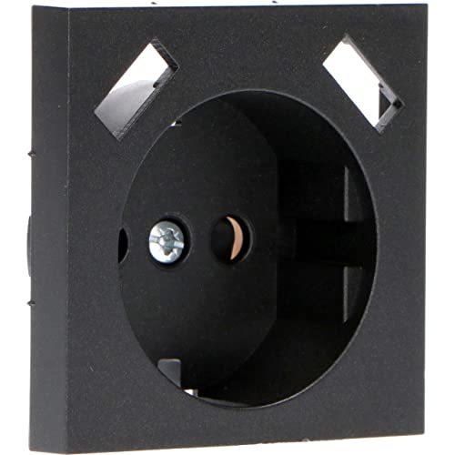 Steckdoseneinsatz 2x USB-A 55x55mm schwarz matt von Proventa