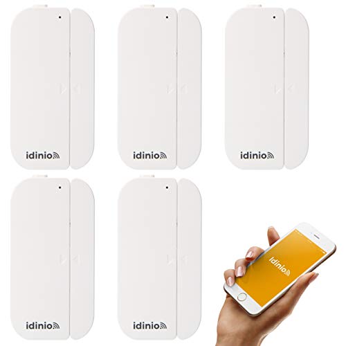 idinio® Smart Tür-/Fensterkontakt Guard sensor, 5 Stück, sofort per WLAN ohne Gateway nutzbar, App für iOS und Android, Skill für Echo von Proventa
