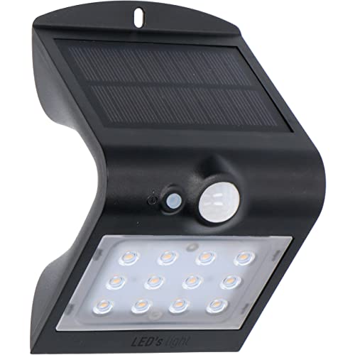 proventa® LED Solar Aussenleuchte mit Bewegungsmelder schwarz 1,5W IP65 warmweiss von Proventa