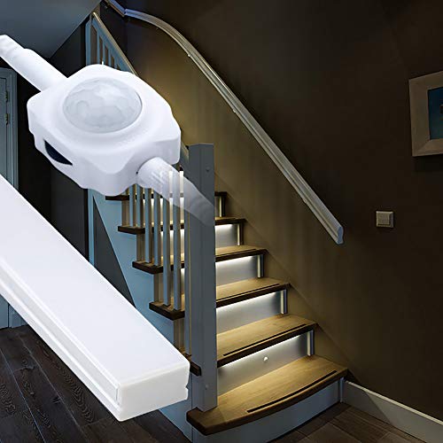 proventa | LED-Treppenstufenbeleuchtung | Komplettset für 15 Stufen | 2.400K extra warmweiß | 1.600 Lumen | IP20 | Einfache Installation | Anleitungsvideo verfügbar von Proventa