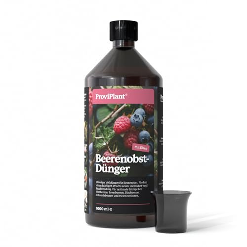 ProviPlant Beerenobst Flüssigdünger – Für Erdbeeren, Himbeeren, Blaubeeren & Co – 1 Liter Konzentrat für bis zu 200 Liter Gießwasser – Gewächshaus & Beet - Made in Germany ProviPlant Beerenobst Flüssigdünger – Für Erdbeeren, Himbeeren, Blaubeeren & Co – 1 Liter Konzentrat für bis zu 200 Liter Gießwasser – Gewächshaus & Beet - Made in Germany von ProviPlant