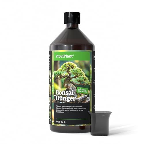 ProviPlant Bonsai Dünger – 1 Liter Spezialdünger Bonsaibaum Profi-Qualität - HOCH ERGIEBIG - 200 Liter Gießwasser - Made in Germany ProviPlant Bonsai Dünger – 1 Liter Spezialdünger Bonsaibaum Profi-Qualität - HOCH ERGIEBIG - 200 Liter Gießwasser - Made in Germany von ProviPlant