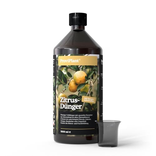 ProviPlant Zitrus Flüssigdünger – Für Zitronen-, Orangen-, Limetten- & Kumquatbäume – 1 Liter Konzentrat für bis zu 200 Liter Gießwasser – Indoor & Outdoor – Made in Germany von ProviPlant