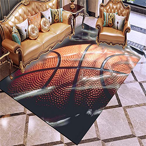 Basketball Teppich,Großer Teppich Schlafzimmer Nachttisch Wohnzimmer Schlafzimmer modern Design rutschfest Teppich (A05,80x120cm) von Proxiceen