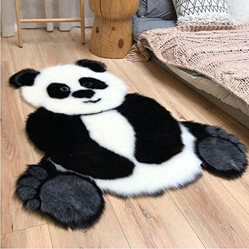 Proxiceen Teppich Tierform Teppiche für Wohnzimmer Matte Kinderzimmer Dekor Panda Muster Teppich 90x120cm von Proxiceen