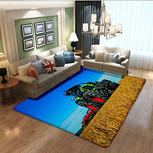 Proxiceen Traktor Muster Teppich für Wohnzimmer, Schlafzimmer, Kinderzimmer - Anime/Cartoon Yogamatte (A4, 100 x 160 cm) von Proxiceen
