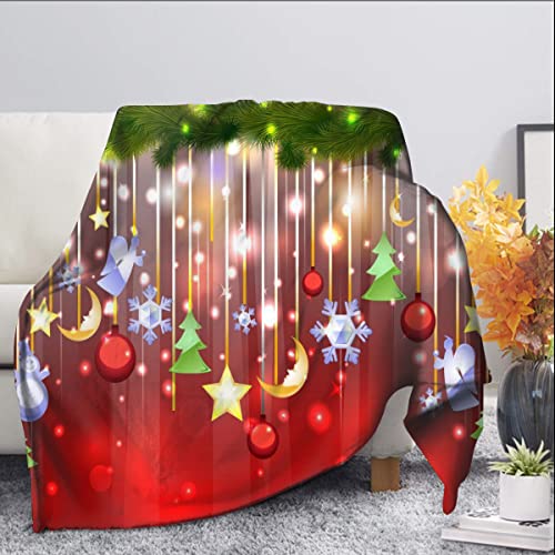 Proxiceen Weihnachtsdecken Kuscheldecke Rot, Weihnachts Decke Wohndecke Flanell Fleecedecke Als Sofadecke & Couchdecke (A6,150 x 200 cm) von Proxiceen