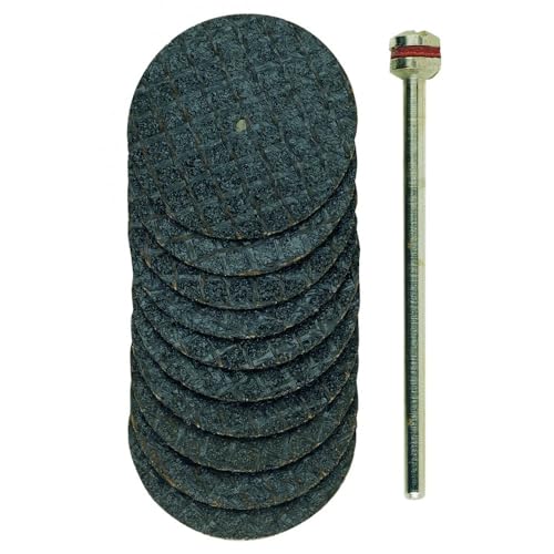 PROXXON 28808 10 x Trennscheiben mit Gewebebindung Ø22 mm + 1 Träger von Proxxon