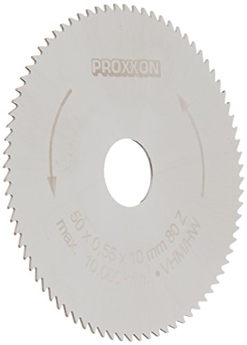 Proxxon 28011 Vollhartmetall Kreissägeblatt Sägeblatt Ø50mm Bohrung Ø10mm Dicke 0,5mm 80 Zähne von Proxxon