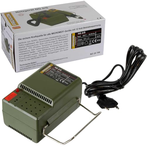 Proxxon 28706 Micromot Netzgerät Netzteil NG2/S Trafo ohne Drehzahlreglung 230 Volt AC Wechselstrom auf 12 Volt DC Gleichsstrom Proxxon 28706 Micromot Netzgerät Netzteil NG2/S Trafo ohne Drehzahlreglung 230 Volt AC Wechselstrom auf 12 Volt DC Gleichsstrom von PROXXON