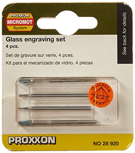 Proxxon 28920 Glasbearbeitungs-Set, 4 teiliger Satz von Proxxon