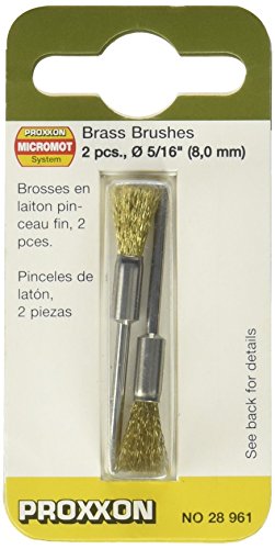 Proxxon 28961 Pinselbürsten Messing Ø8mm Schaft Ø2,25mm 2 Stück/Packung von PROXXON