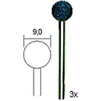Edelkorund-Schleifkörper (Kugel), 3 Stück - 28782 - Proxxon von Proxxon