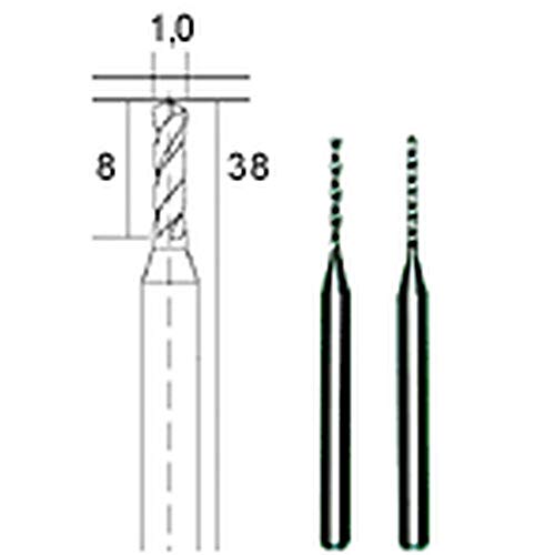 PROXXON 28324 Hartmetall-Microbohrer 1,0 mm, 2 Stück von Proxxon