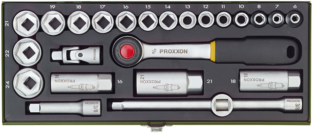 Proxxon Kompaktsatz mit 3/8" Antrieb. 24- teilig von Proxxon
