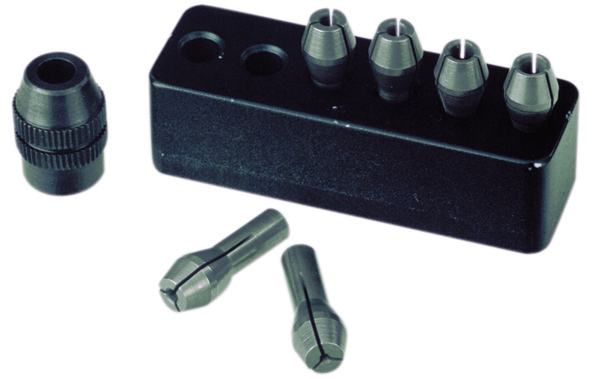 Proxxon Micromot-Stahlspannzangen 6 Stück von 1 bis 3,2 mm mit Halter von Proxxon